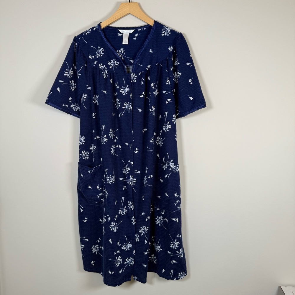Adonna Sleepwear Bundle Set Lot Of 2 Plaid Floral Nightgown Pajama House Dresses - Picture 2 of 11